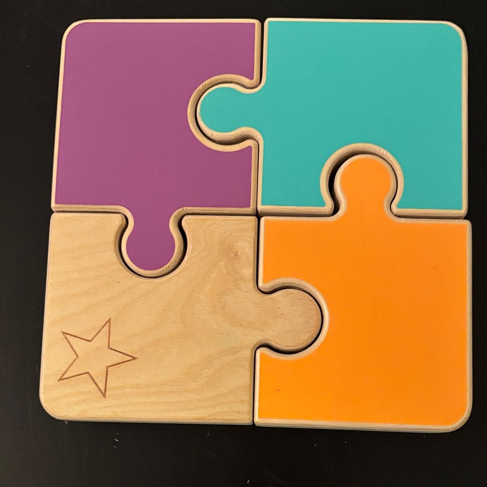 Colorful Wooden Puzzle for Kids part of the LOVEVERY Companion Kits
